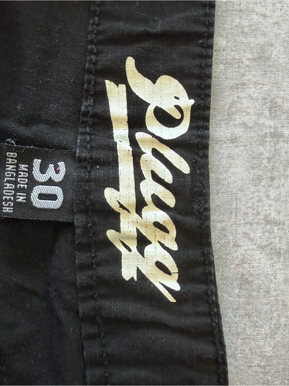 plugg black cargo mens shorts 34 - Picture 3 of 6
